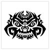 tribal mask pic tattoo idea